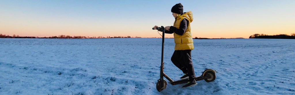E-Scooter im Schnee